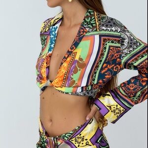 ZARA Printed Cropped Blouse BNWT